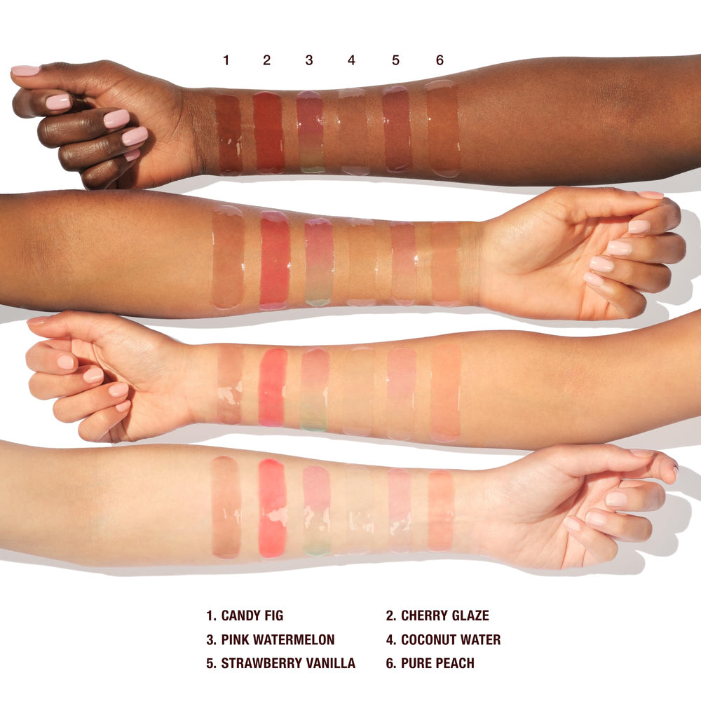 Charlotte Tilbury Healthy Glow Nectar Lip Oil bottle shot highlights premium packaging and luxe gloss