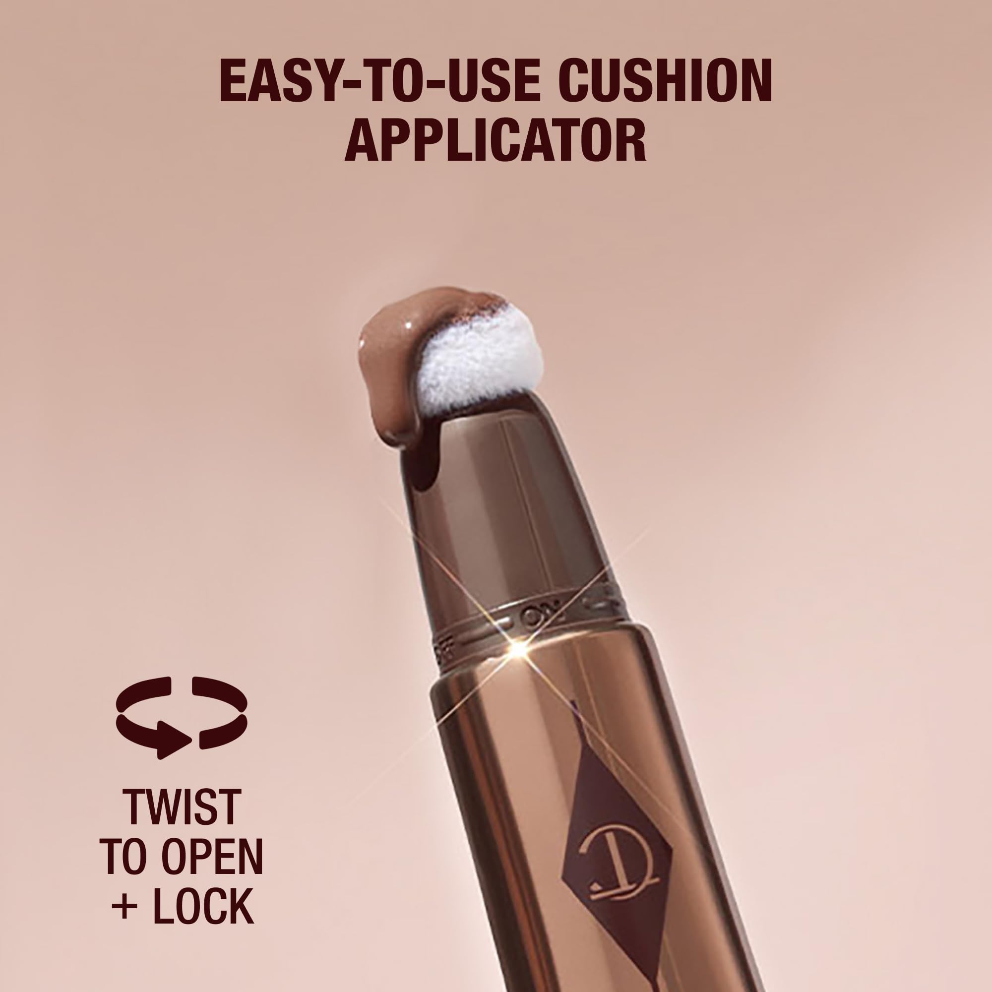 Nose contour applied with the wand creates subtle, realistic shadows.