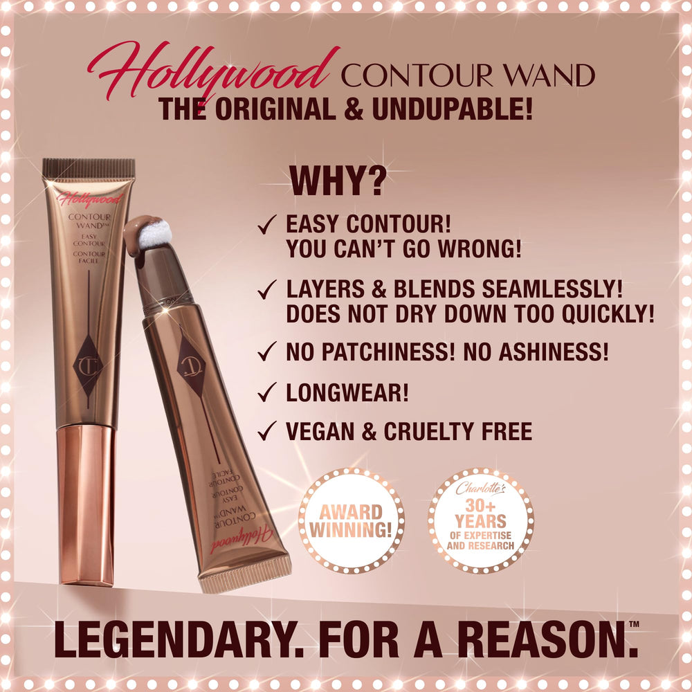Hollywood Contour Wand applied to cheek hollows delivers natural lift and definition.