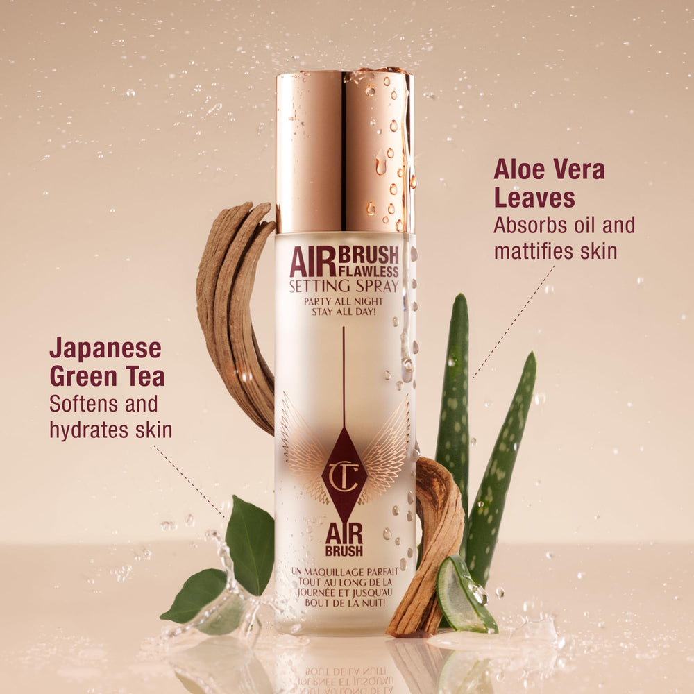 Charlotte Tilbury Japanese Green Tea essence image highlights soothing, skin-refreshing benefits.