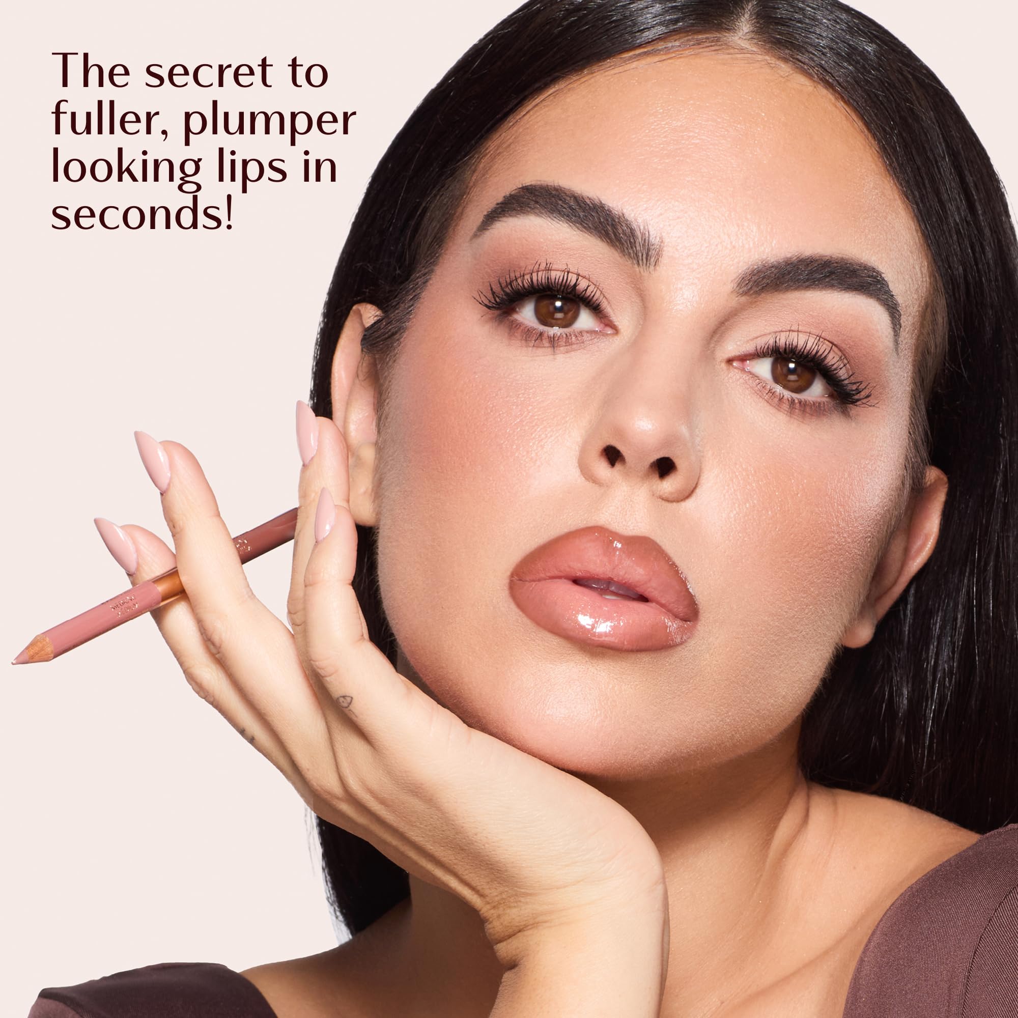 Charlotte Tilbury Lip Cheat Contour Duo packaging close-up showing dual shades travel-friendly.