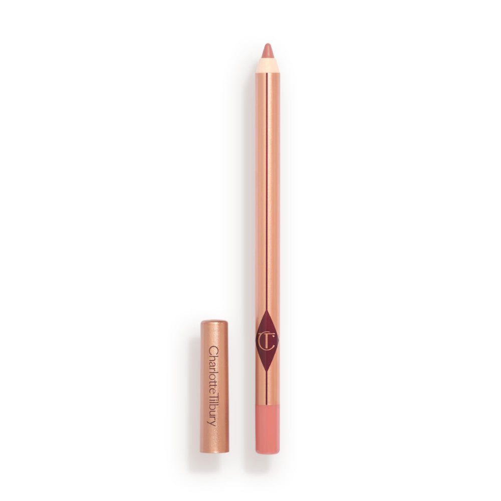 Charlotte Tilbury Lip Cheat Pillow Talk Fair close-up for a precise fuller pout.