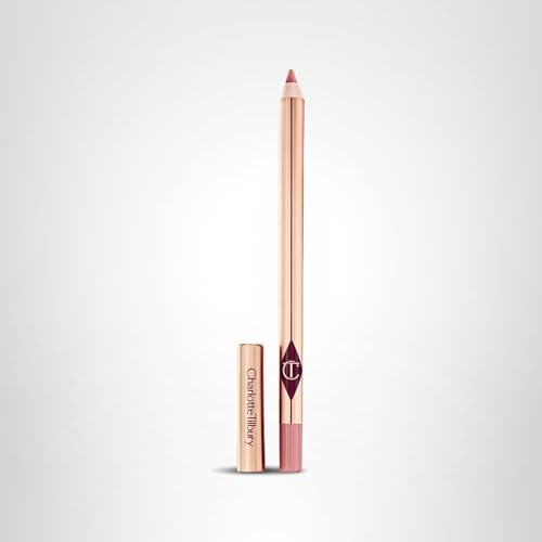 Charlotte Tilbury Lip Cheat pairs with lipstick for enhanced definition and shimmer.