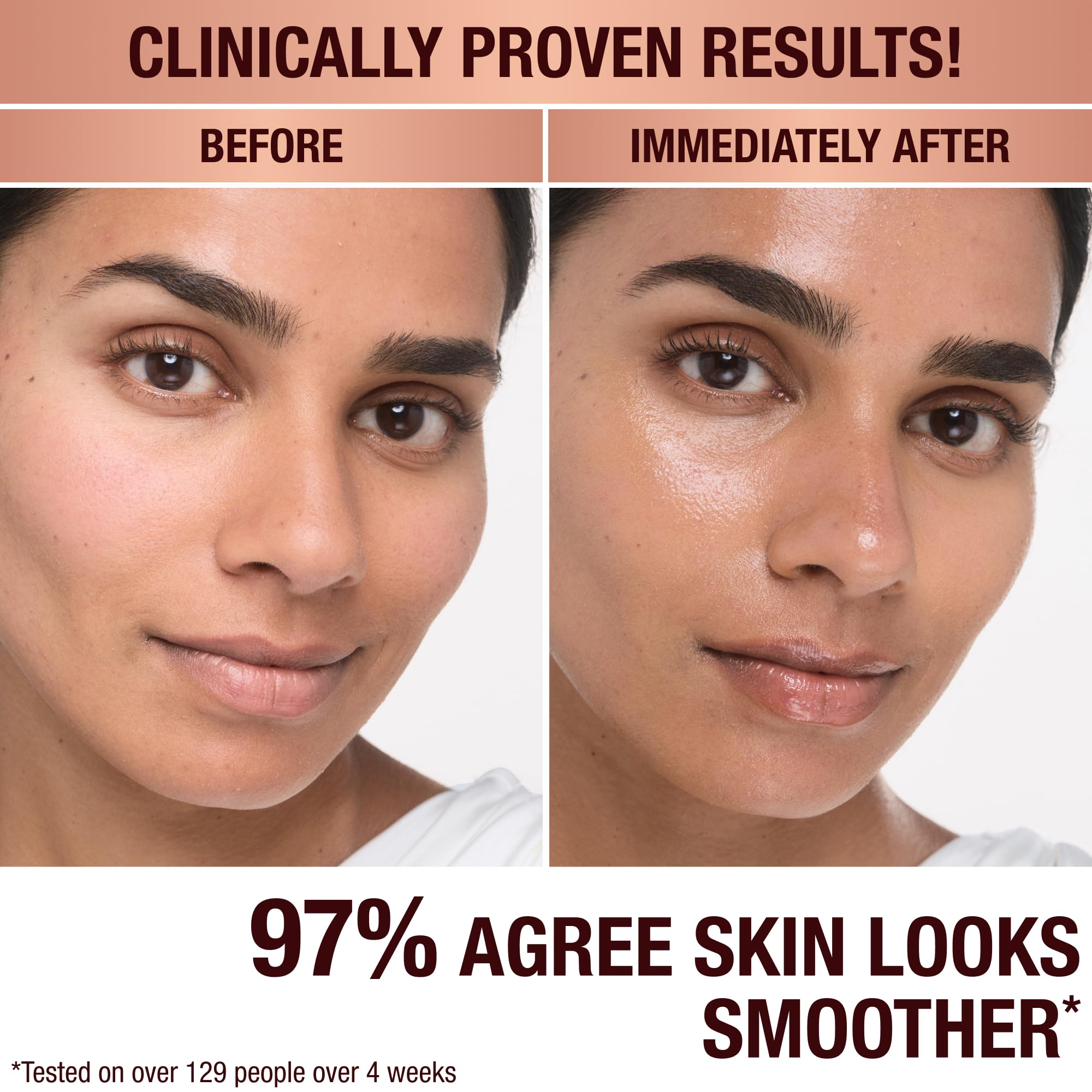 Makeup base use illustrates smooth prep before foundation