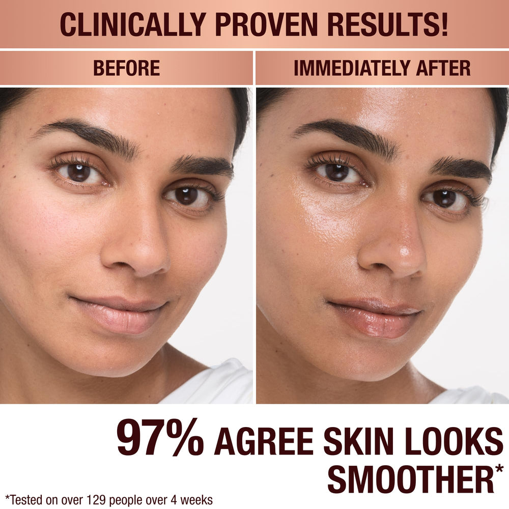Makeup base use illustrates smooth prep before foundation