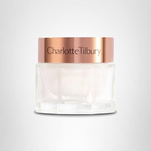 Charlotte Tilbury Magic Cream premium packaging box and texture