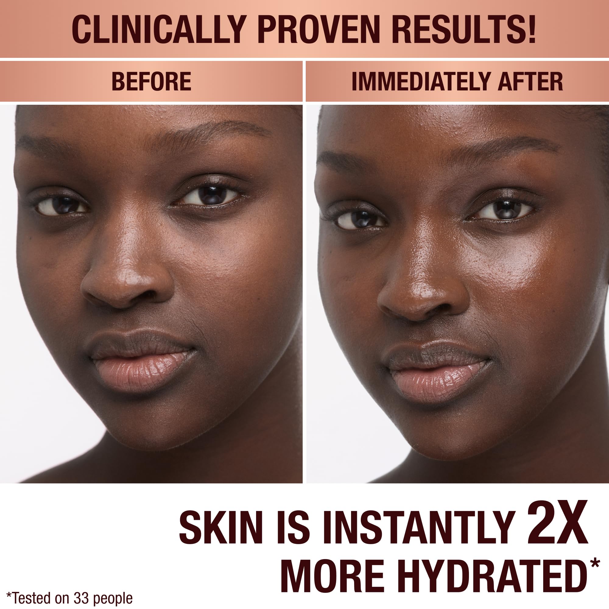 Rosehip oil focus communicates nourishment for softer, more radiant-looking skin