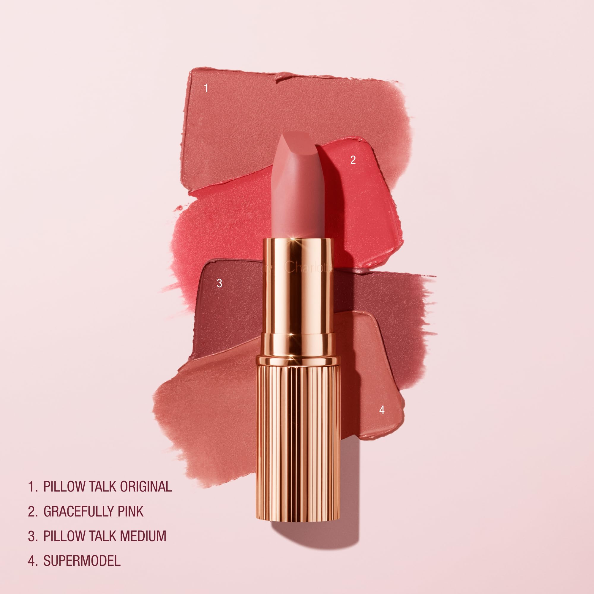 Close-up of 3D glow pigments in Pillow Talk Original lipstick