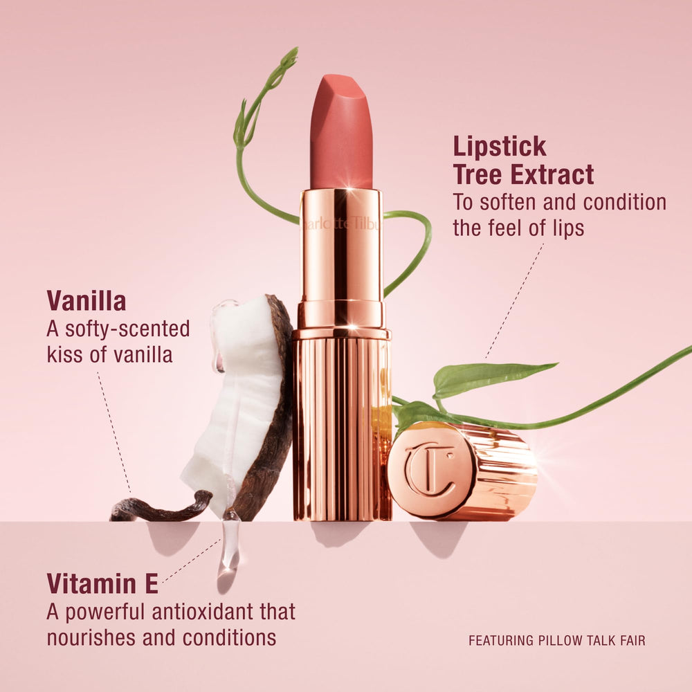 Bullet-application view of Pillow Talk Original for fuller-looking lips