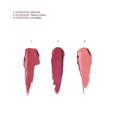 Charlotte Tilbury Matte Revolution mini red swatch highlights bold, statement color.