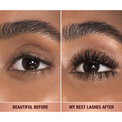 Charlotte Tilbury Pillow Talk Push Up Lashes Mascara jet-black wand defining lashes.