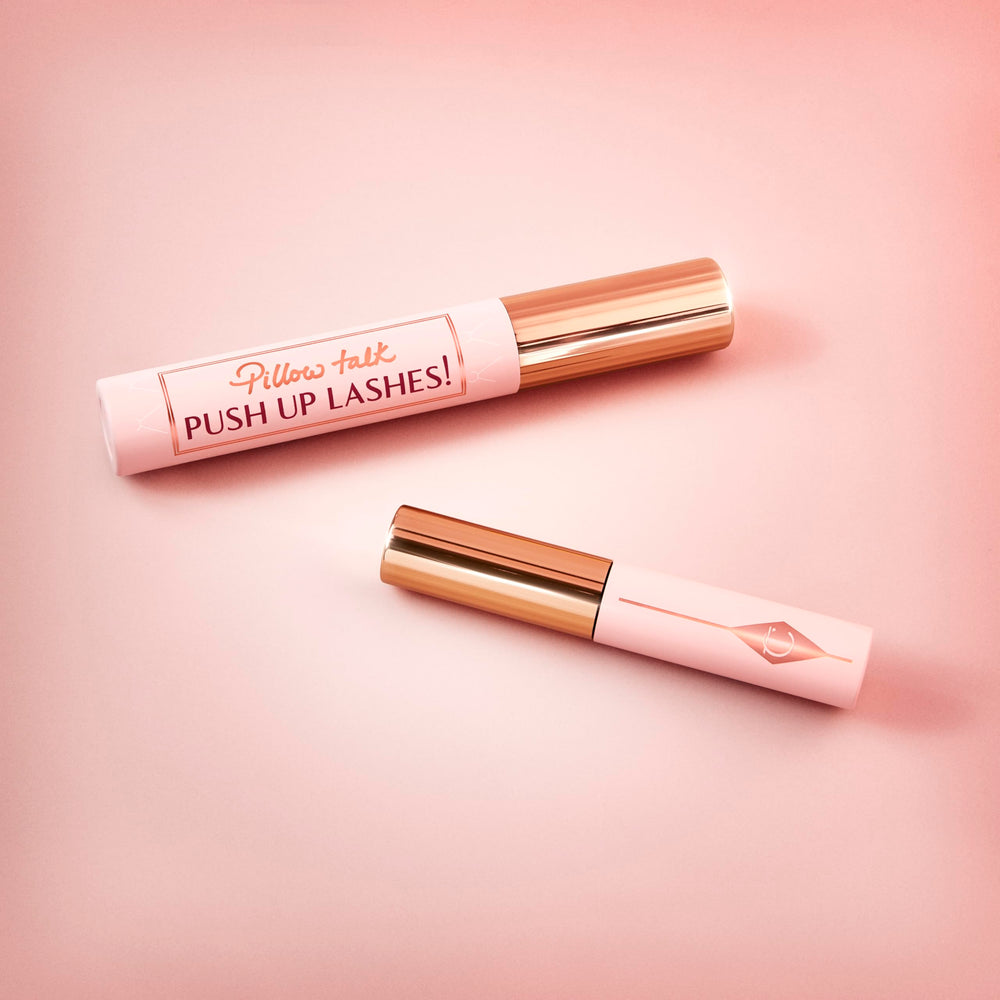 Charlotte Tilbury Pillow Talk Push Up Lashes Mascara packaging and classic black tube.