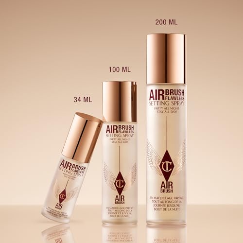 Charlotte Tilbury setting spray locks makeup for sweat-proof wear.