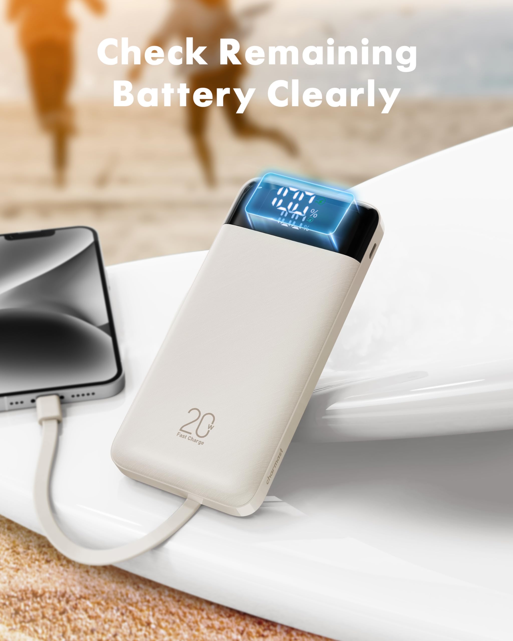 Charmast 20000mAh portable charger multipurpose travel companion for all devices.