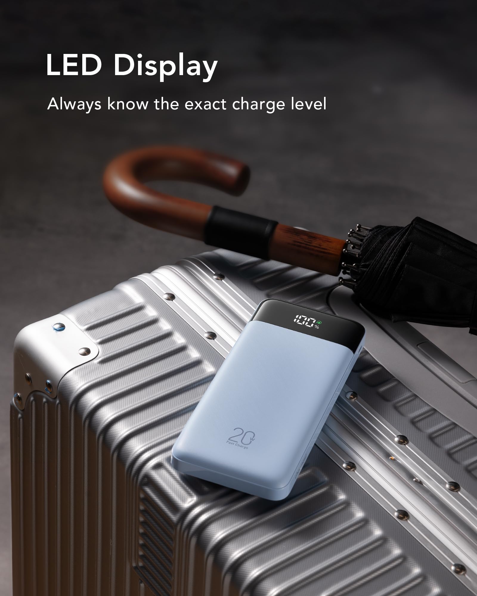 Travel pouch included with Charmast keeps devices organized and protected.