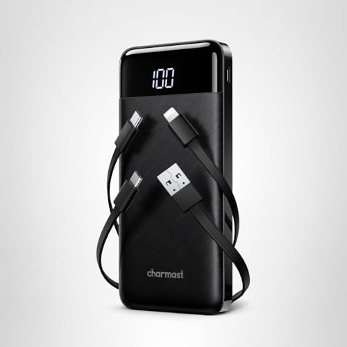 Charmast built-in cables simplify packing by reducing extra cords.