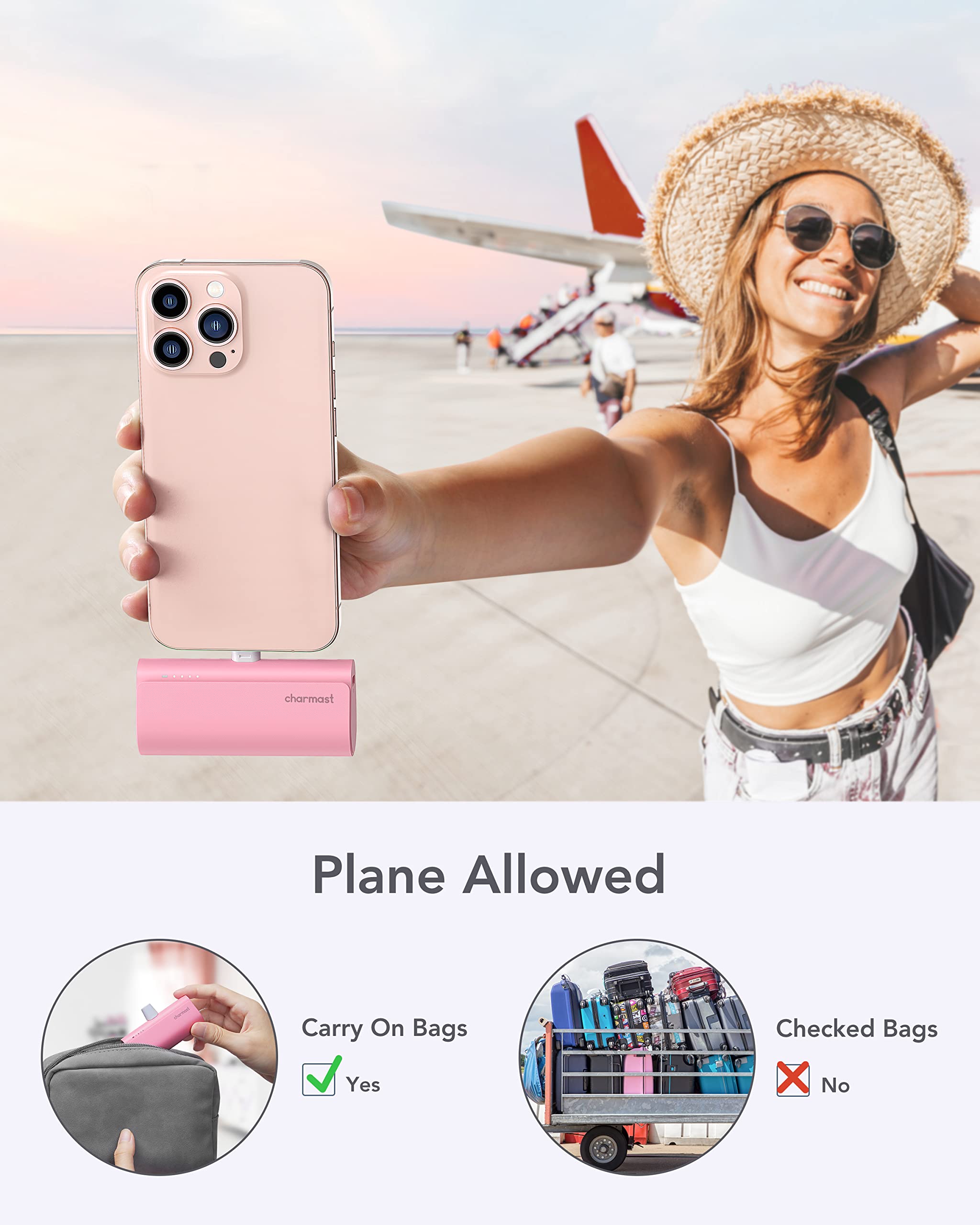 Charmast compact size pocket fit suitable for travel and daily commutes.
