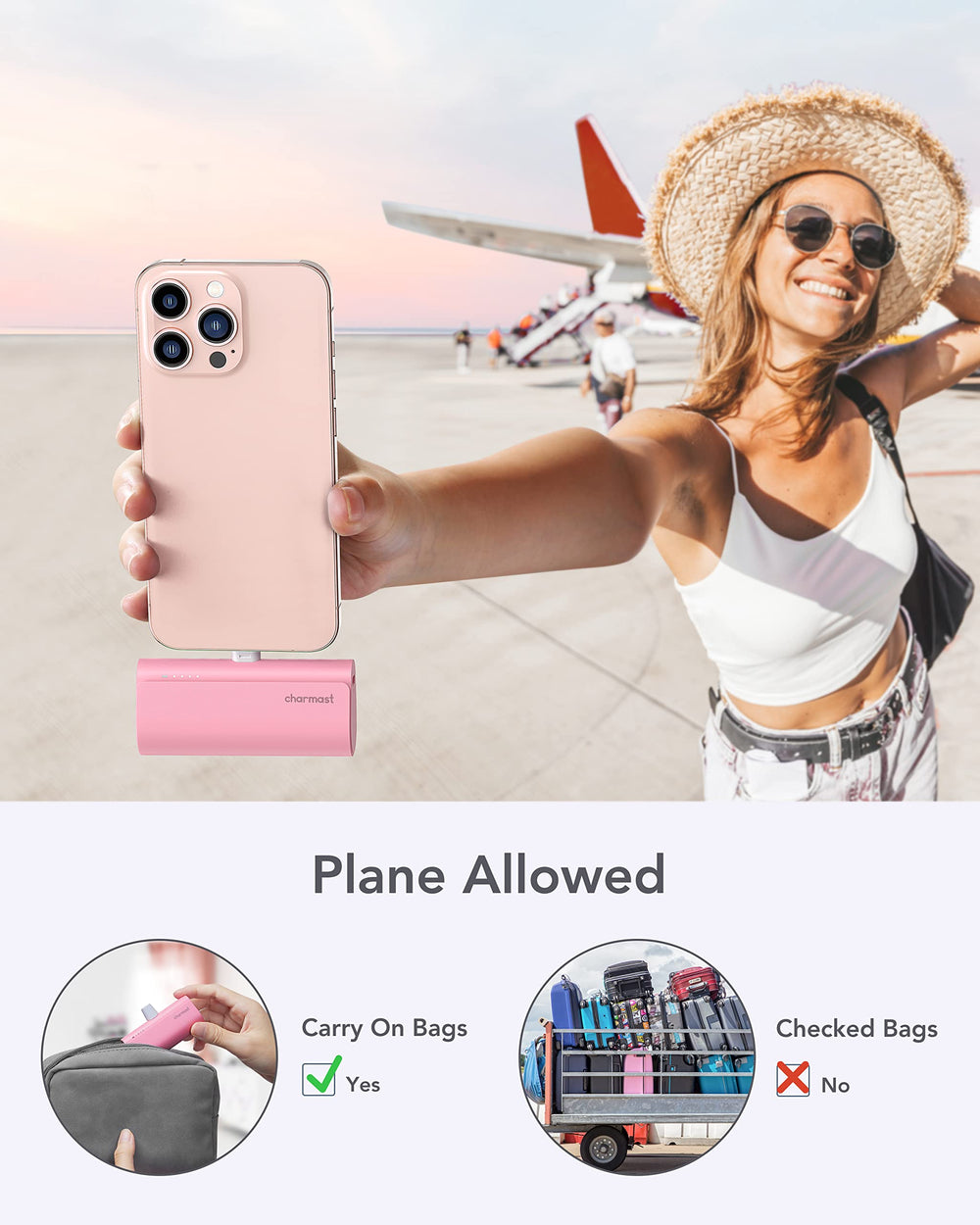 Charmast compact size pocket fit suitable for travel and daily commutes.