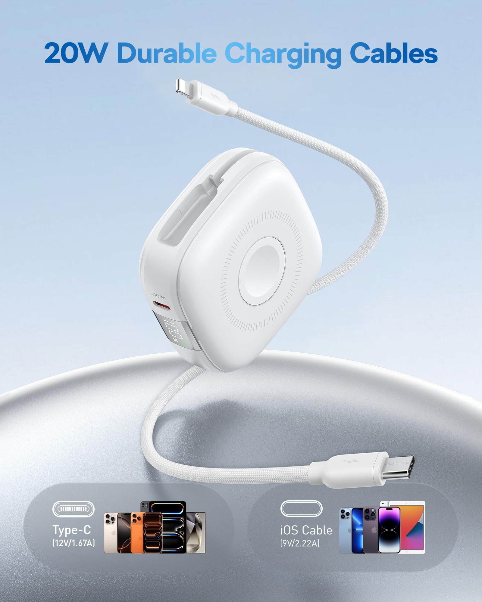 Charmast iPhone magnetically charging on the go with the power bank