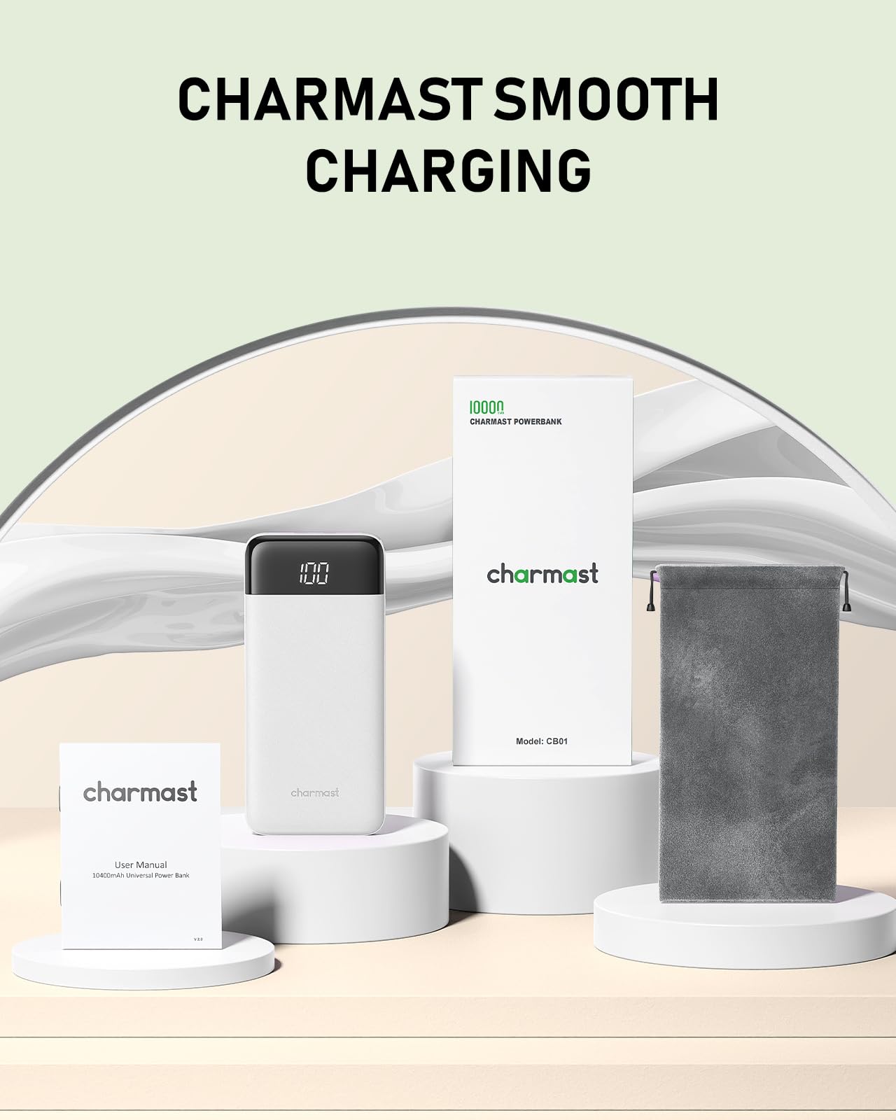 Charmast included pouch protects charger and stores cables