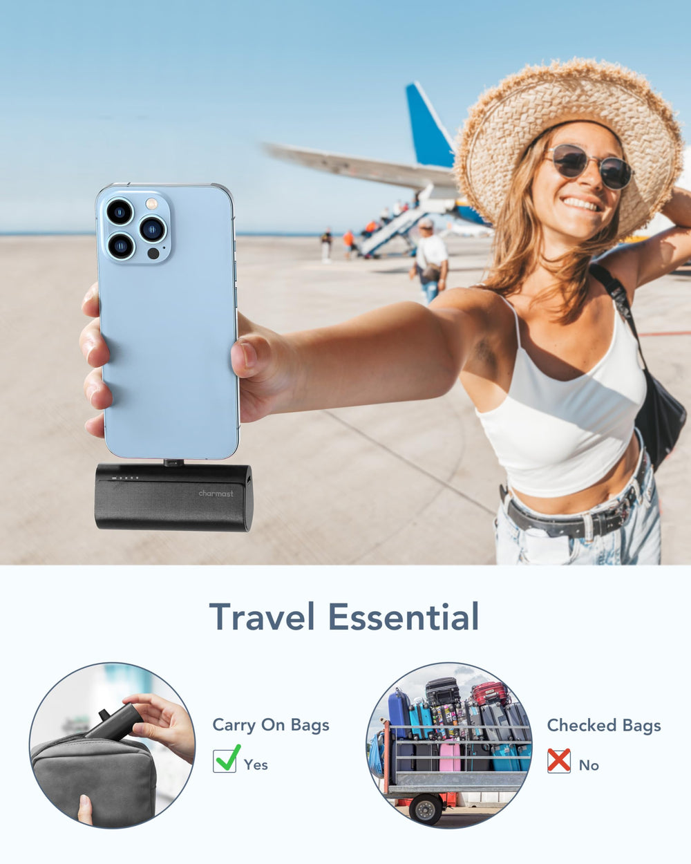 Charmast travel-friendly mini power bank keeps your iPhone alive during trips