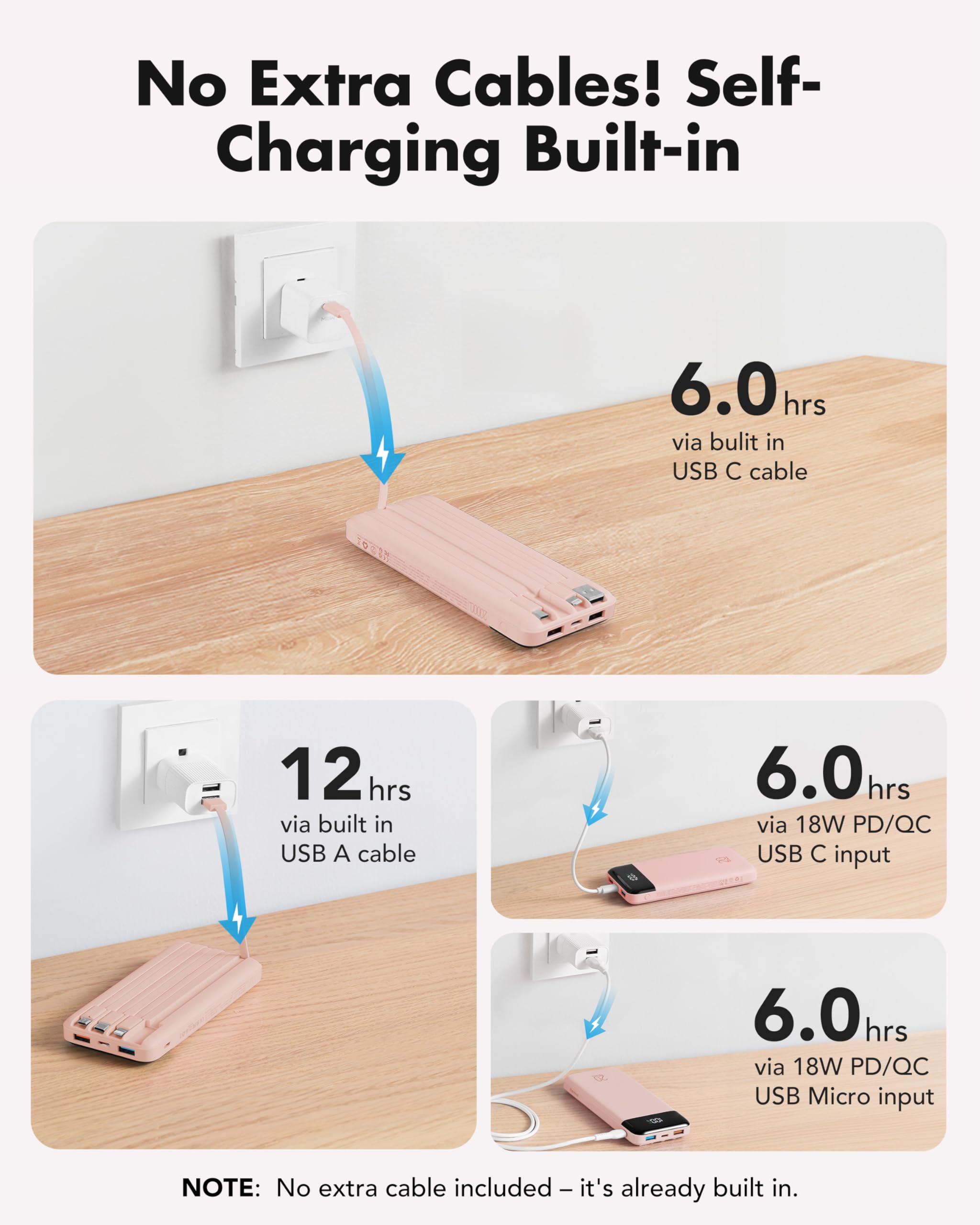 Charmast travel friendly power bank with a sleek matte finish