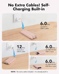 Charmast travel friendly power bank with a sleek matte finish