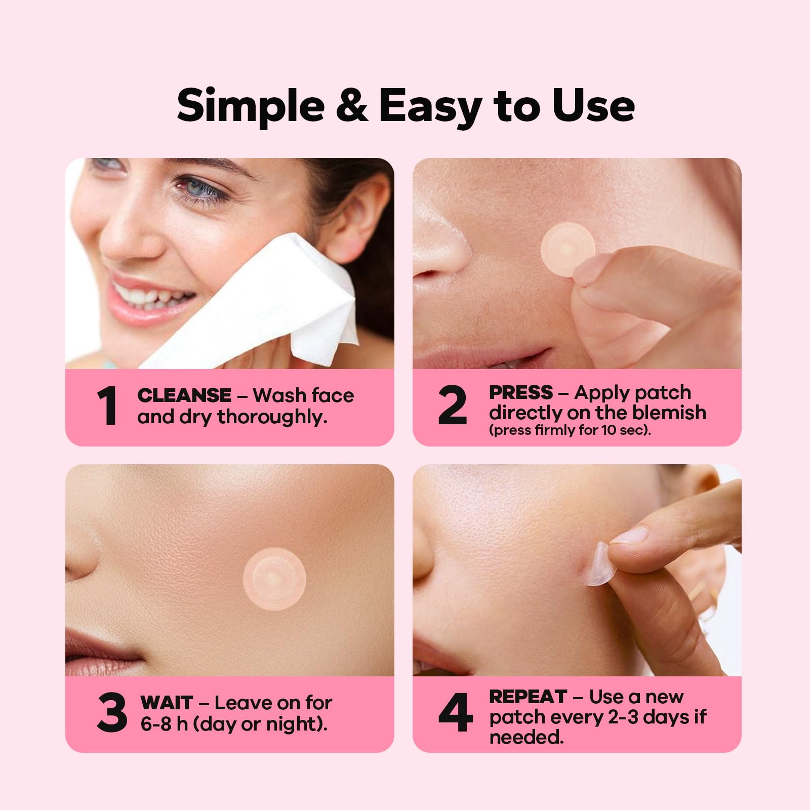 CharmCherry fast-acting patch reduces swelling and redness on early-stage pimples.