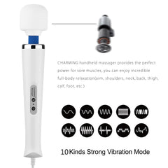 CHARMING massager long 12.6-inch handle enables precise reach.