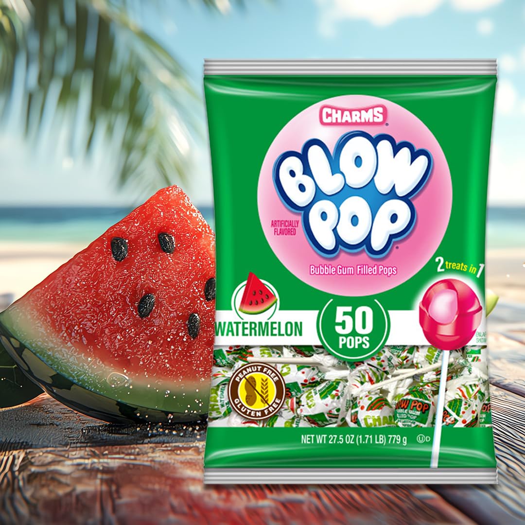 Each Charms Blow Pop contains about 60 calories per piece for lighter indulgence.
