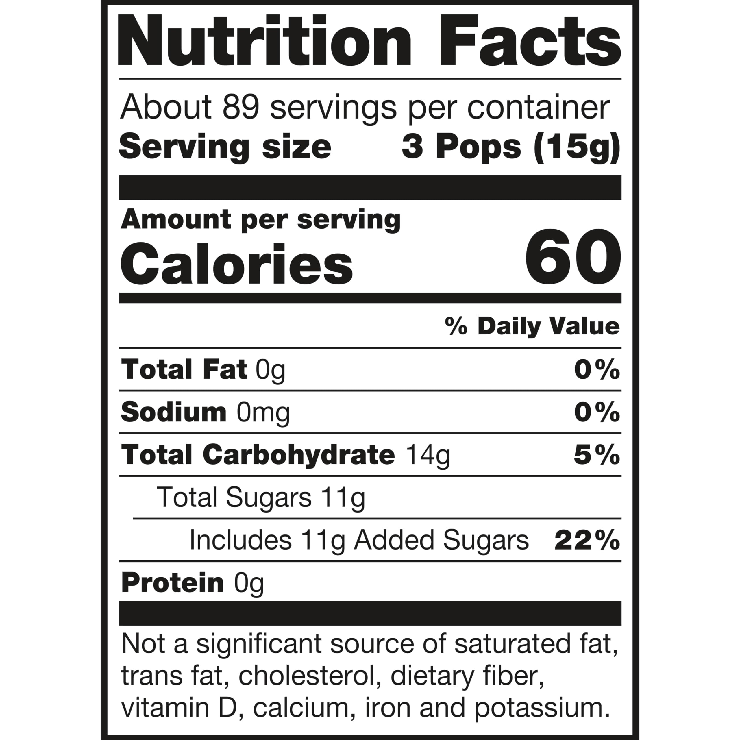 Charms Organic Pops grape flavor close-up—six flavors in one bag.