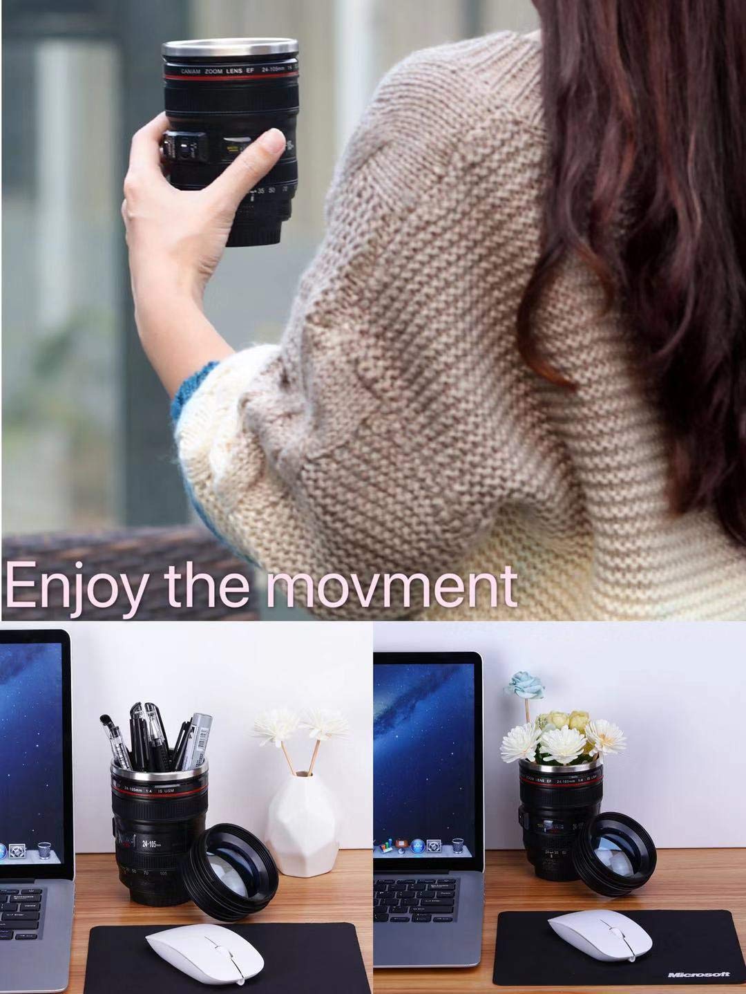 Chasing Y blue-black lens mug featuring ergonomic design for comfortable handling.