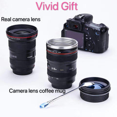 Chasing Y photography coffee cup with lens-style exterior for desk decor and daily caffeine.