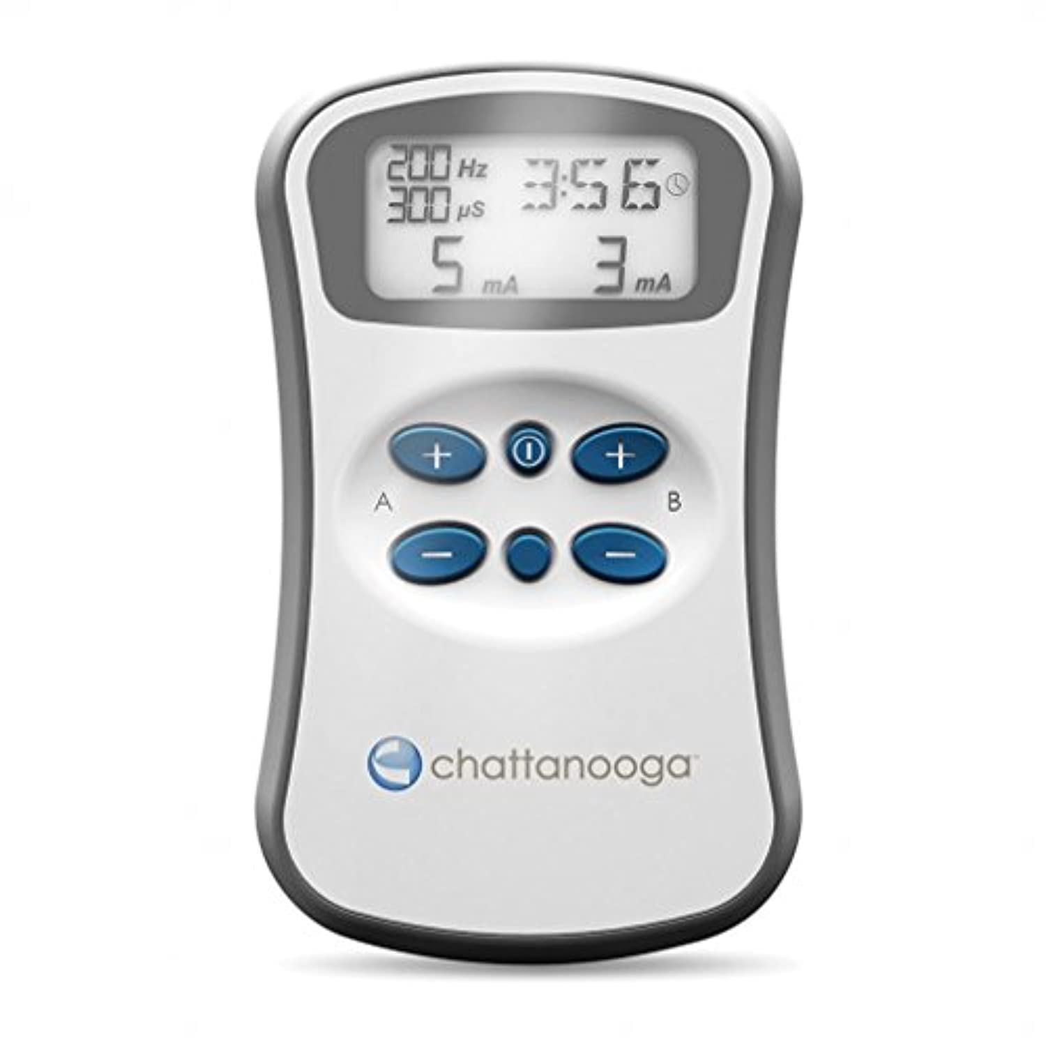 Chattanooga Primera device front view for portable electrotherapy and targeted therapy.