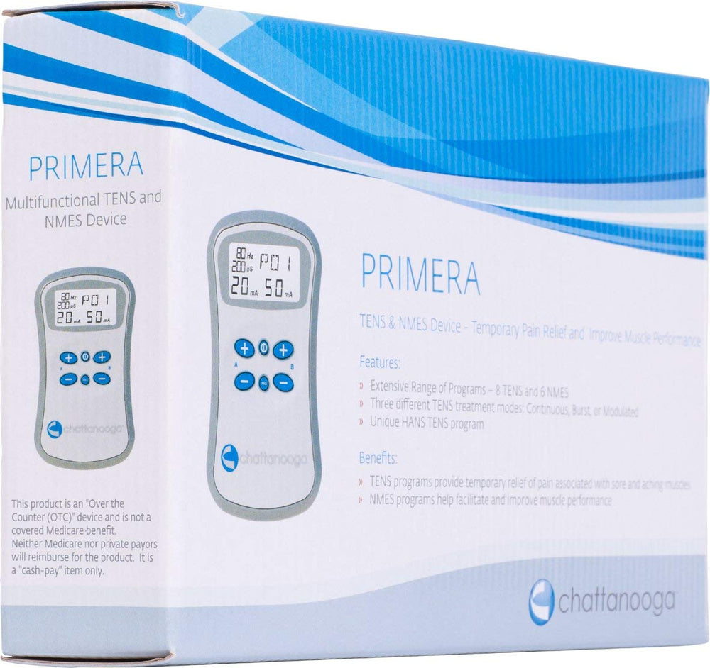 Chattanooga Primera electrode positioning back belt enables precise placement.