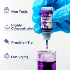 CHEAPART alcohol ink 24-color set enables rich layering in resin art processes