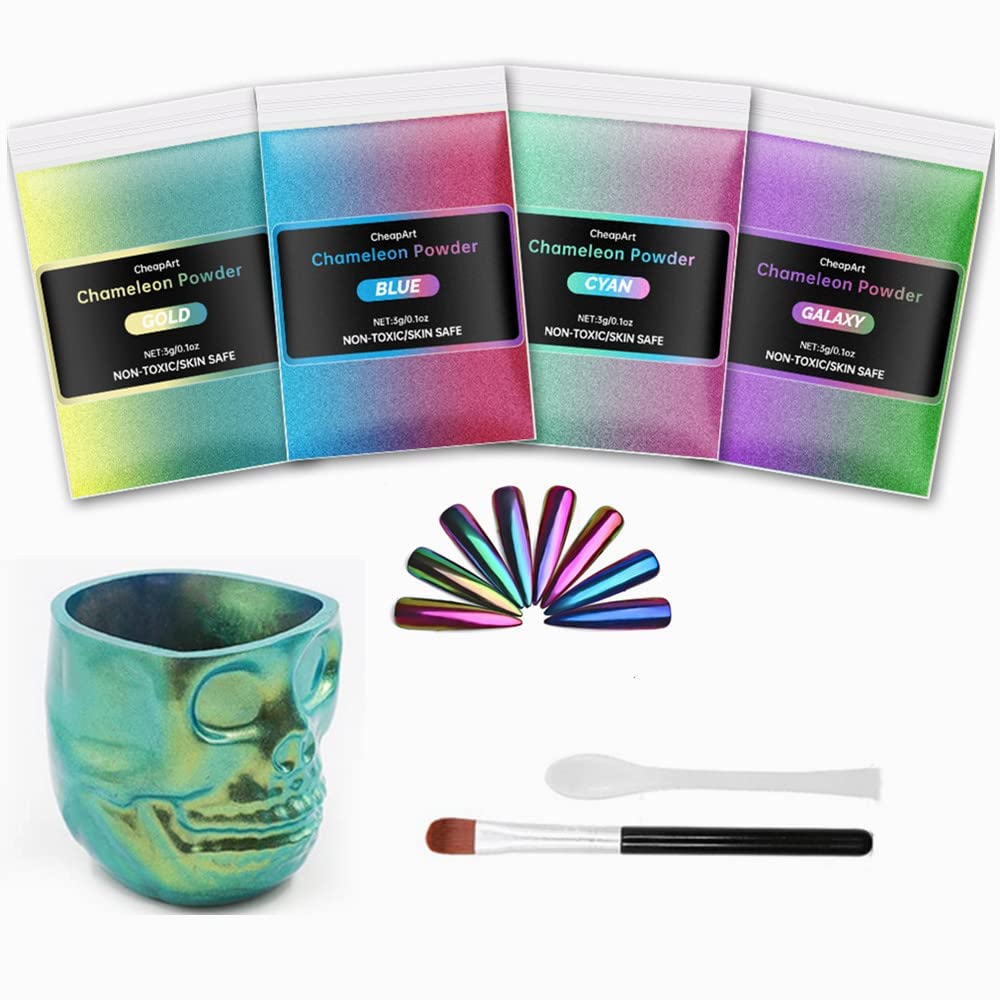 CHEAPART Chameleon mica 4 colors shift for vibrant resin crafts