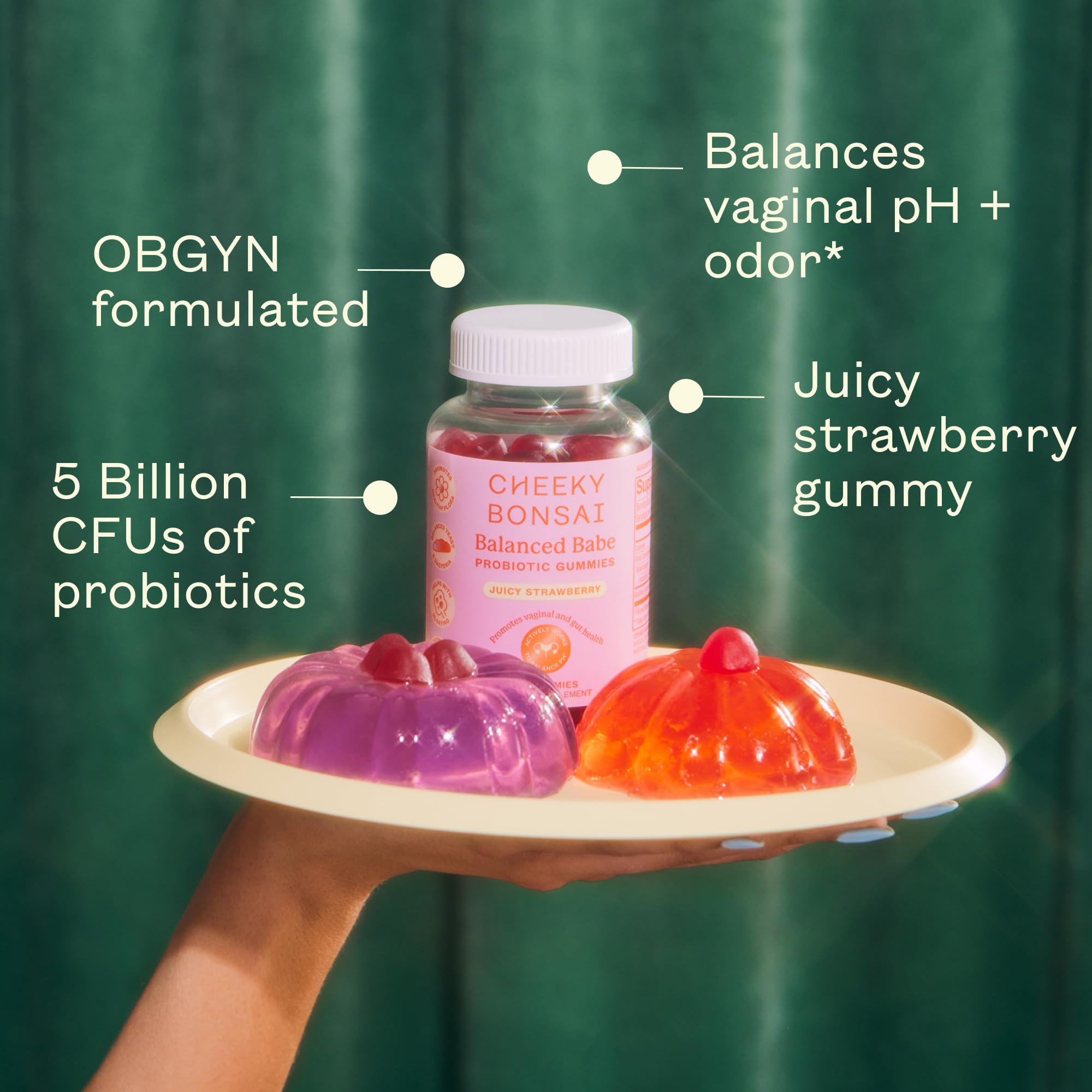 Cheeky Bonsai ingredients label highlights gluten-free and dairy-free attributes.