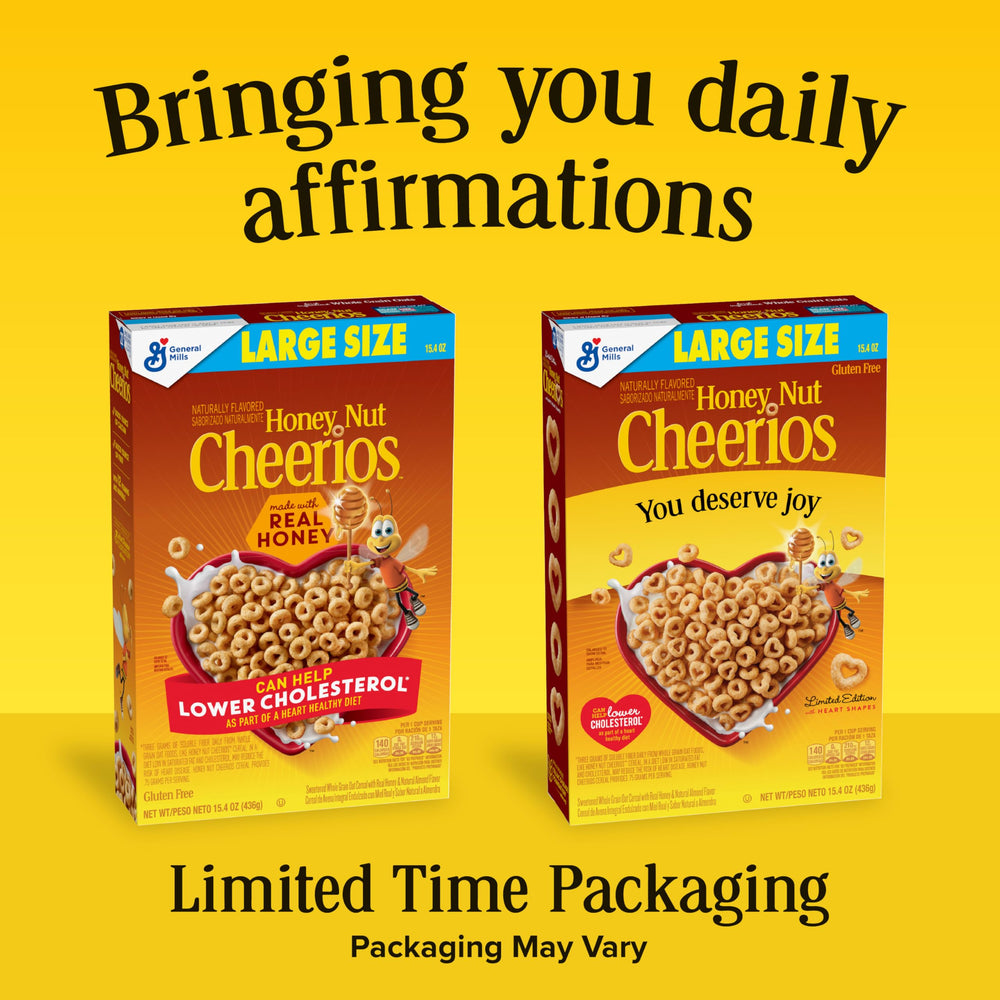 Cheerios affirmations card included to brighten mornings.