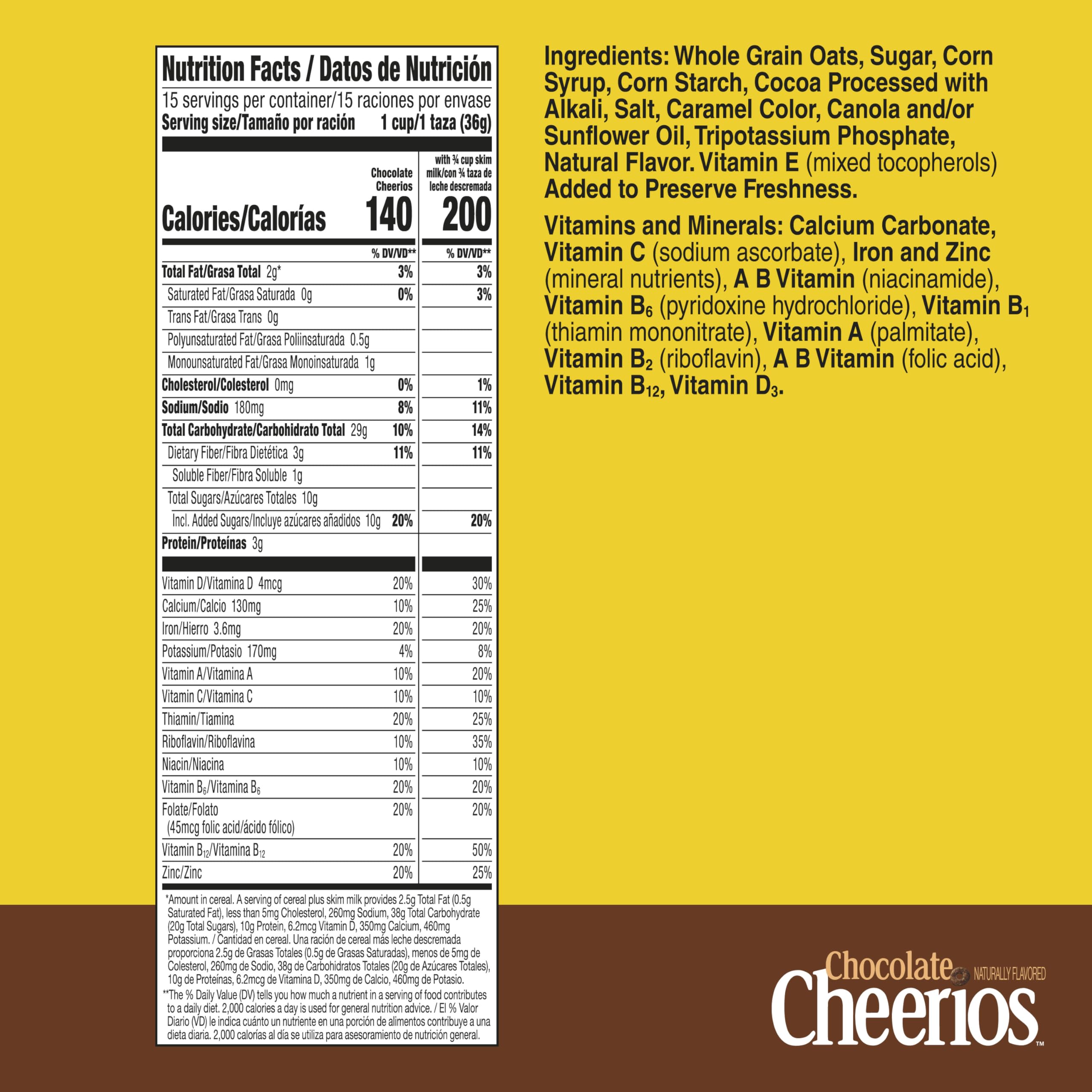 Cheerios Chocolate family-size box ideal for shared breakfasts and snacks.