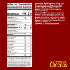 Close-up of Cheerios Honey Nut in a bowl with milk for a gluten-free breakfast.