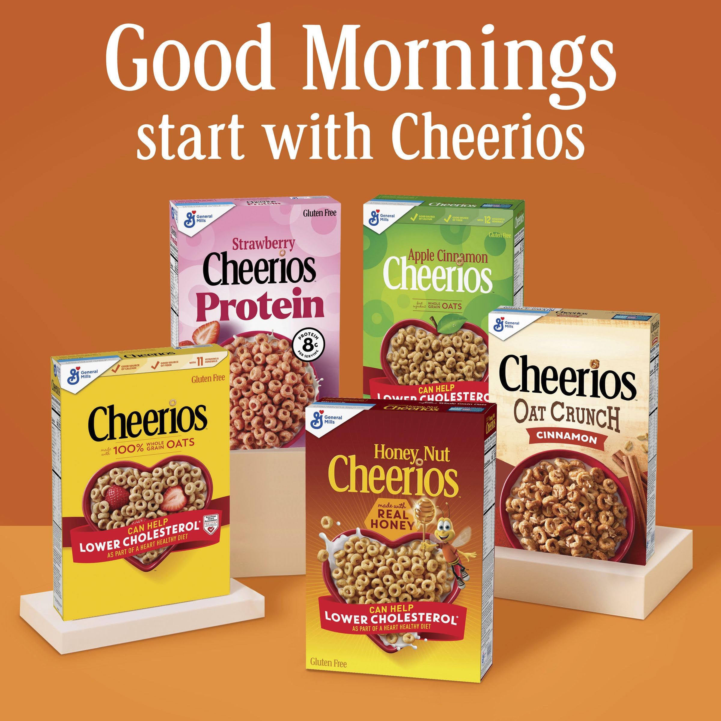 Cheerios maple cinnamon aroma enhances kitchen breakfast setup.