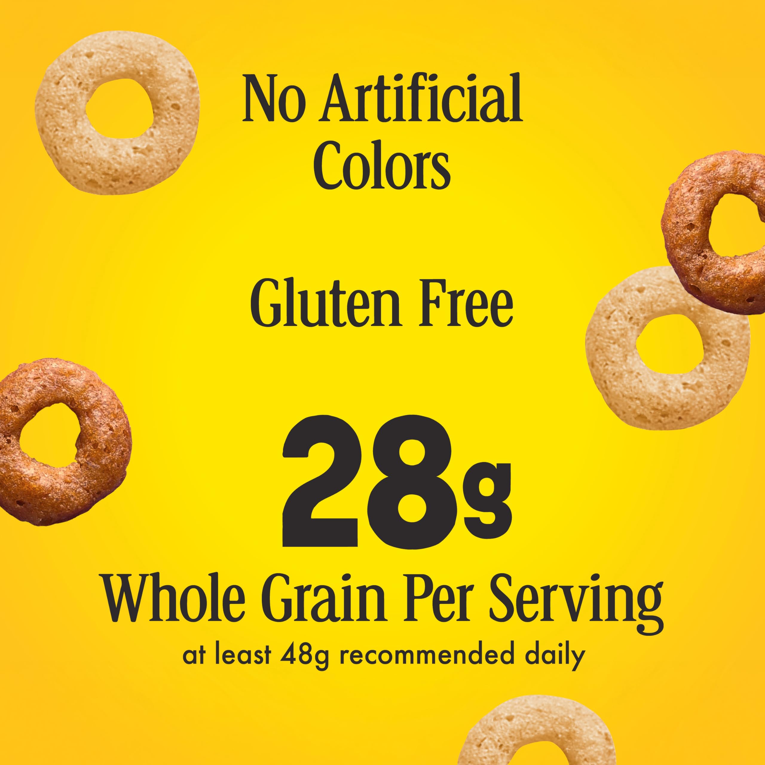 Calcium and fiber in each serving of Cheerios Multi Grain.