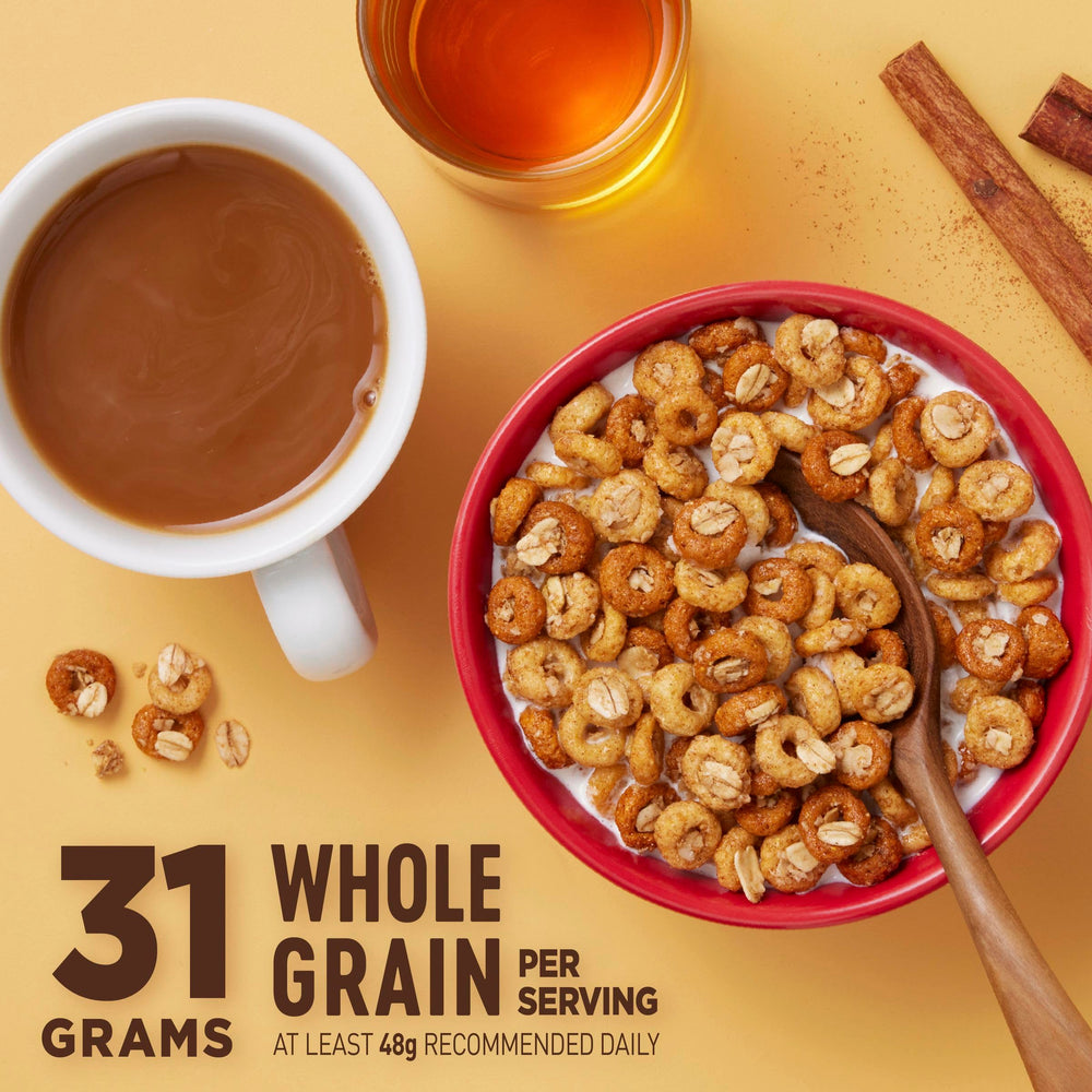 Cheerios Oat Crunch Cinnamon kids snack box, convenient and tasty