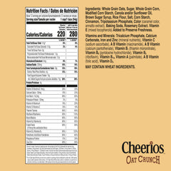 Cheerios Oat Crunch Cinnamon serving size with a spoonful of milk
