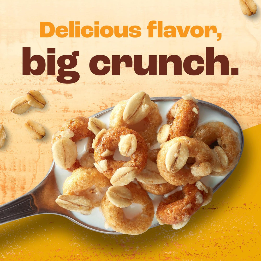 Cheerios Oat Crunch Oats N Honey family size box fits busy mornings