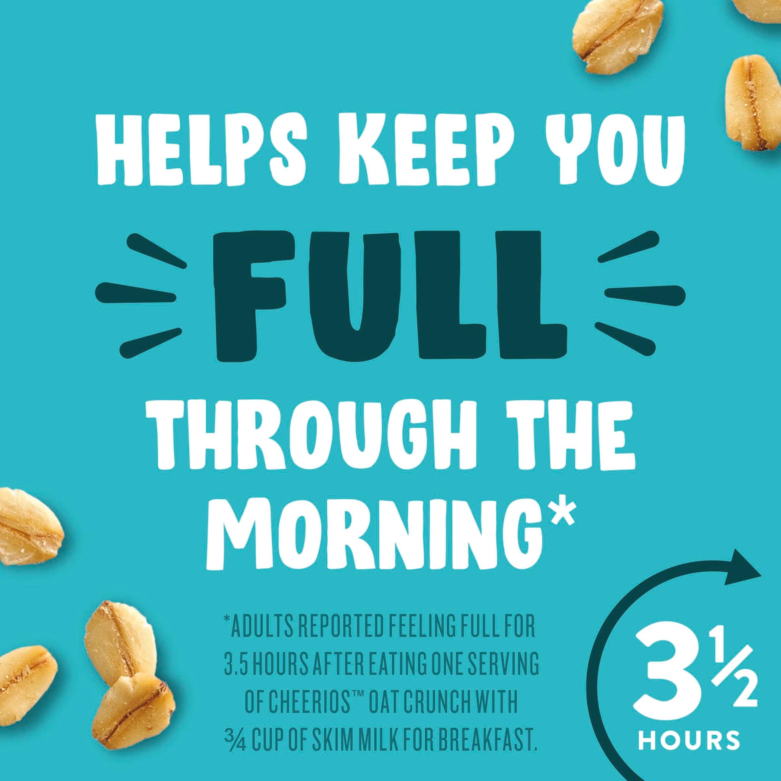 Cheerios Oat Crunch Oats N Honey ingredients panel shows whole grain first
