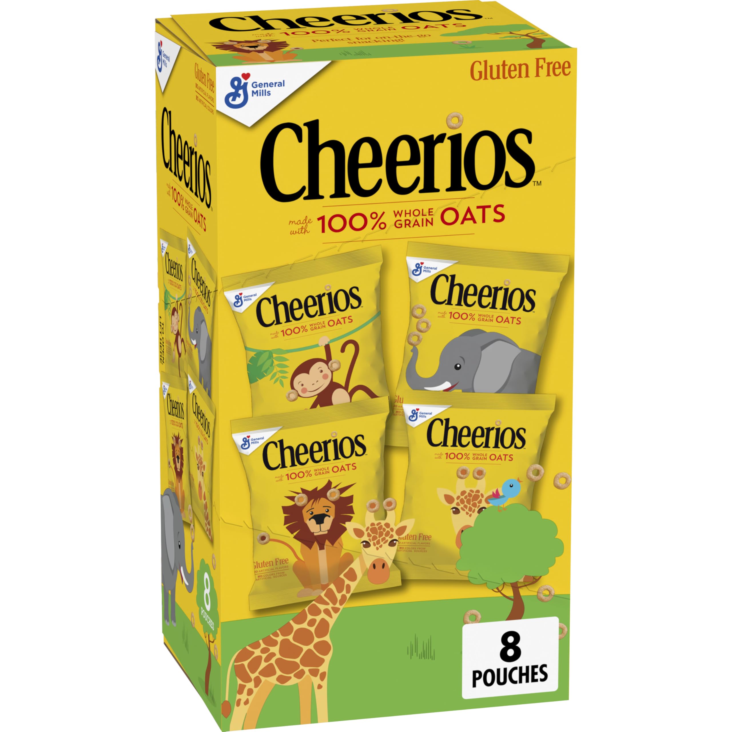 Cheerios pouches on the go offer quick, crunchy breakfast or snack