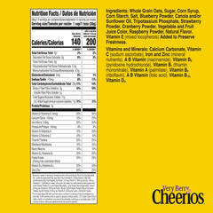 Cheerios Very Berry packaging box on shelf, gluten-free breakfast option for the family.