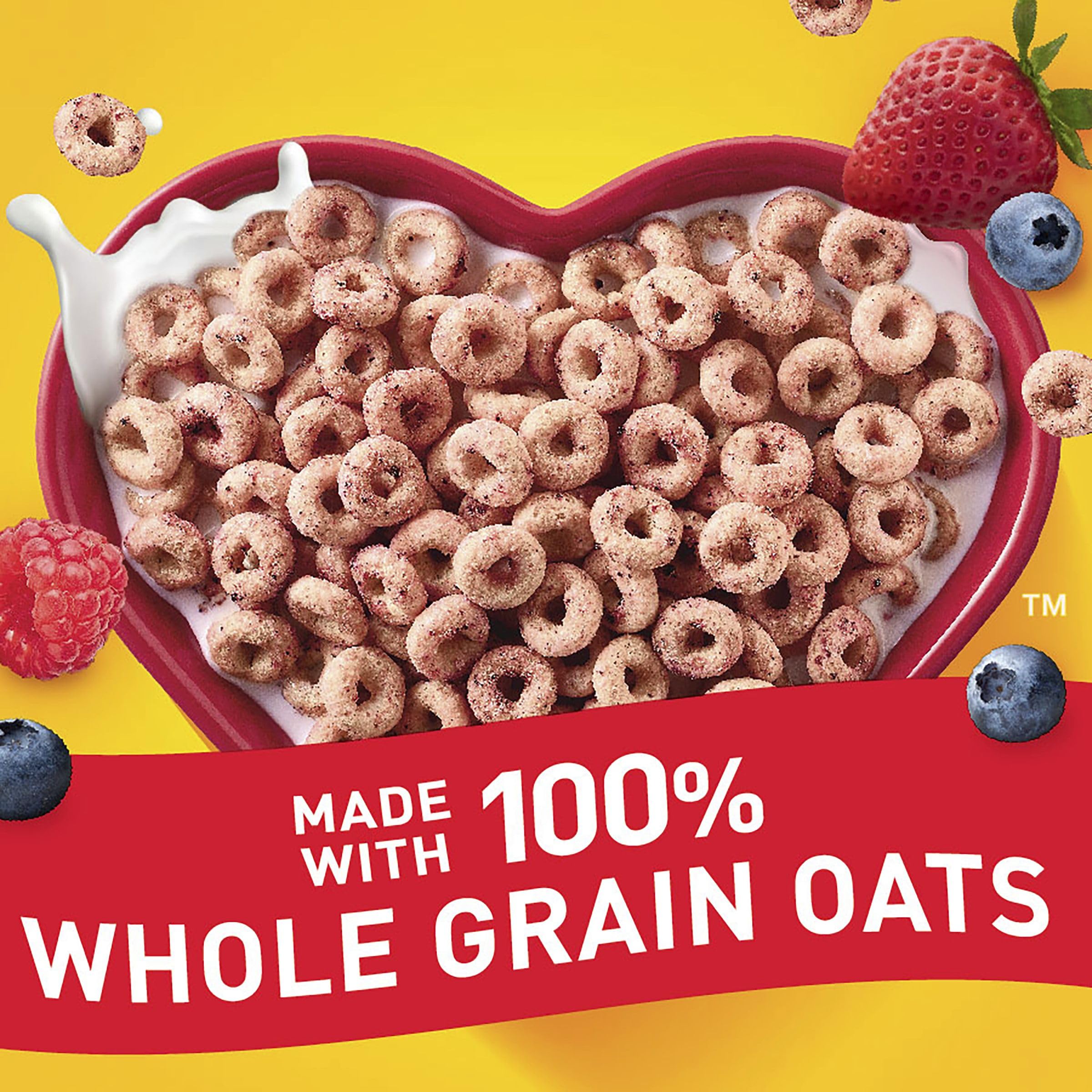 Cheerios Very Berry snack-bars prepared with cereal for kid-friendly on-the-go snacks.